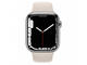 Смарт часовници Apple Watch S7 GPS Cellular, 41mm Silver Stainless Steel Case with Starlight Sport Band - Regular