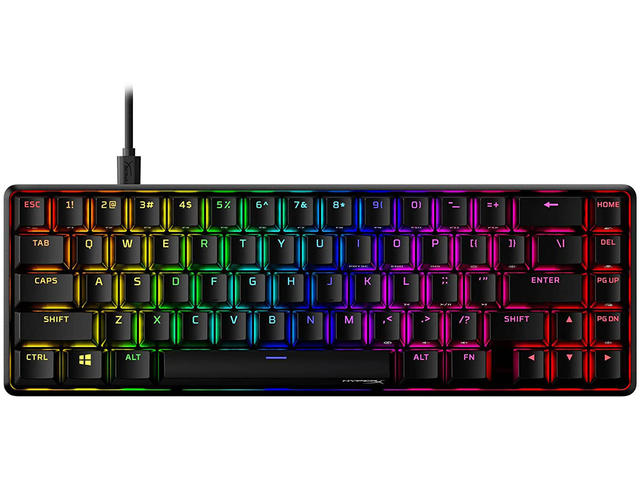 Клавиатури HyperX Alloy Origins 65, HyperX Aqua суичове, в черно