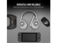 Слушалки Corsair HS55 STEREO Wired Gaming Headset - White (EU)
