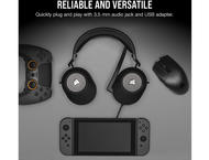 Слушалки Corsair HS65 SURROUND Wired Gaming Headset  Carbon (EU)