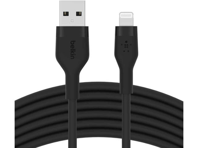 Кабели и Адаптери Belkin BOOST CHARGE Silicone cable USB-A to Lightning - 2M - Black