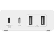 Зарядни устройства Belkin BOOST CHARGE PRO 108W 4-портово USB GaN настолно зарядно устройство (Dual C и Dual A) и 2-метров кабел - бял