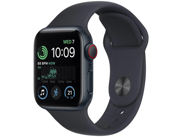 Смарт часовници Apple Watch SE GPS + Cellular 40mm Midnight Aluminium Case with Midnight Sport Band - Regular