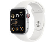 Смарт часовници Apple Watch SE GPS + Cellular 44mm Silver Aluminium Case with White Sport Band - Regular