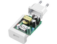 Зарядни устройства Cellularline адаптивно зарядно Type-C, 220V, Type-C кабел, 15W