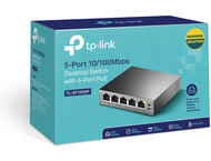Мрежово оборудване TP-Link TL-SF1005P с 4-PoE+ порта