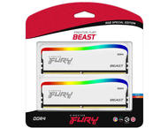 Оперативна памет 32GB (2x16GB) DDR4 3600MT/s Kingston FURY BEAST White RGB Special Edition