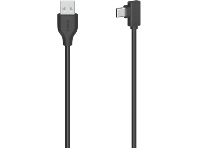 Кабели и Адаптери Hama USB-C кабел, USB-C жак- USB-A жак, 90°, USB 2.0, 480 Mbit/s, 0,75 м