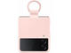 Калъфи Samsung Galaxy Z Flip4 силиконов калъф с пръстен, розов