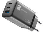 Зарядни устройства Cellularline 220V PD GaN USB, 2xUSB-C 65W