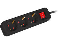 Разклонители Lanberg power strip 1.5 m, Black