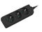 Разклонители Lanberg power strip 1.5 m, 3 гнезда, Black