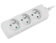Разклонители Lanberg power strip 1.5 m, 3 гнезда, White