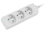 Разклонители Lanberg power strip 1.5 m, 3 гнезда, White