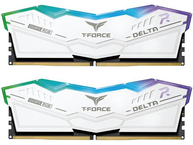 Оперативна памет 32GB (2x16GB) DDR5 6400MHz Team Group T-Force Delta RGB White