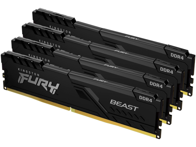 Оперативна памет 32GB (4x 8GB) 3600MHz DDR4 Kingston FURY BEAST Black