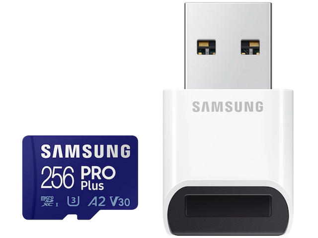 Карти памет 256GB Samsung PRO Plus + Reader microSDXC