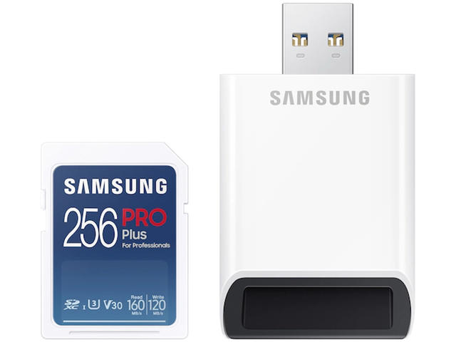 Карти памет Samsung PRO Plus + Reader Full Size SDXC Card 256GB