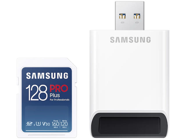 Карти памет Samsung PRO Plus + Reader Full Size SDXC Card 128GB
