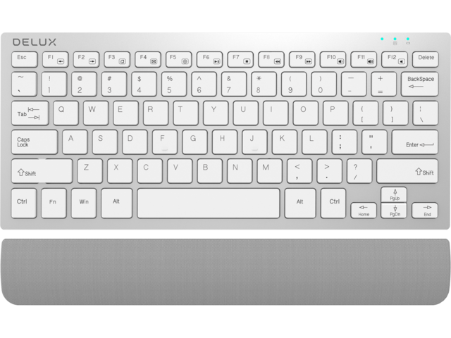 Клавиатури Delux K3300GX, в бяло-сребристо