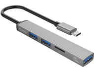 USB Хъб Orico хъб USB3.0/2.0 HUB 3 порта + картов четец TYPE C, Aluminum