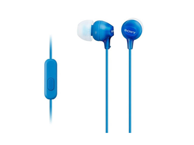 Слушалки Sony MDR-EX15AP сини