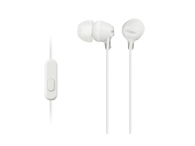 Слушалки Sony MDR-EX15AP бели