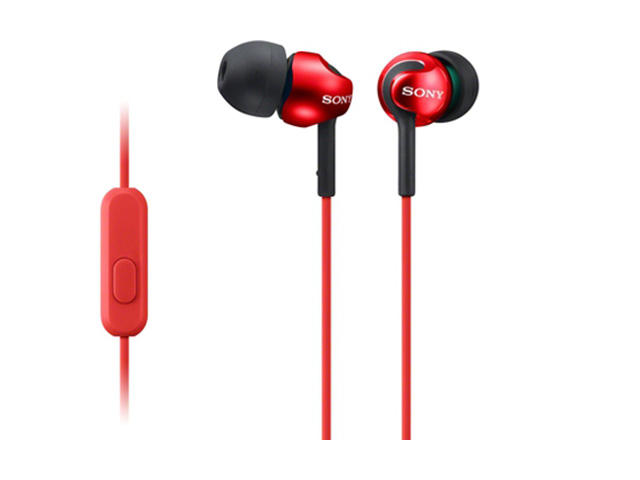 Слушалки Sony MDR-EX110AP червени