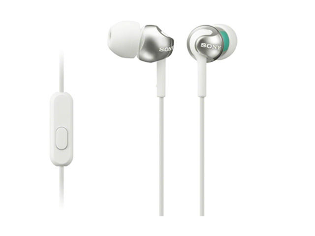 Слушалки Sony MDR-EX110AP бели