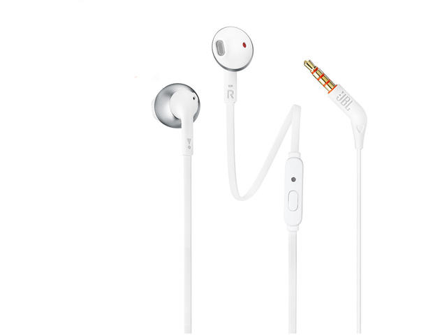 Слушалки JBL T205, в бяло