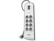 Разклонители Belkin 2 -4 Amp USB Charging 8-outlet Surge Protection Strip - 2M - Black/White