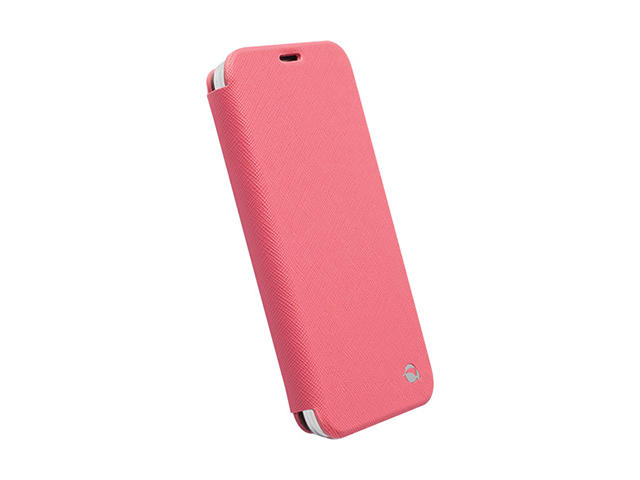 Калъфи Krusell Malmo Flip cover - кожен калъф, тип портфейл за Samsung Galaxy S5 SM-G900 (розов)