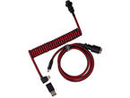 Кабели и Адаптери Keychron Premium Angled Red Coiled Aviator Custom USB Cable, USB-C - USB-C