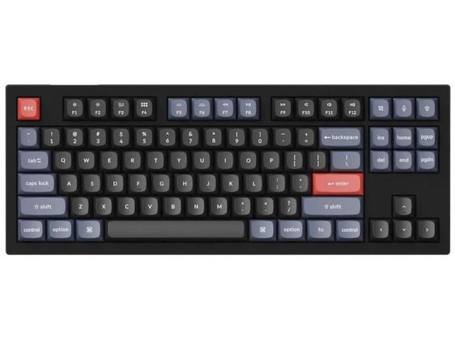 Клавиатури Keychron V3 TKL Knob QMK Frosted Black Translucent, Keychron K Pro Red Switch