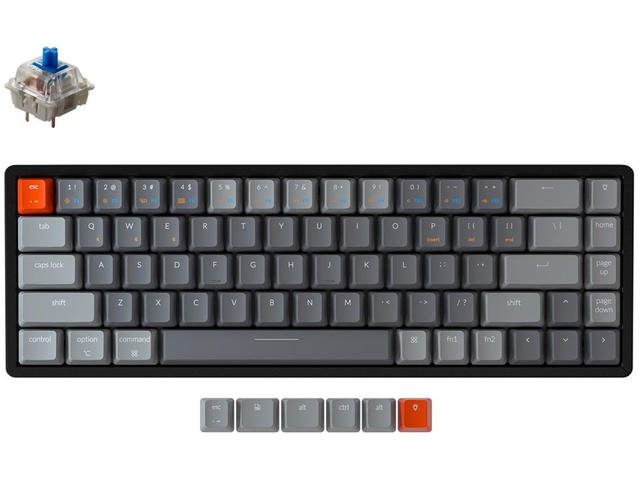 Клавиатури Keychron K6 Hot-Swappable Aluminum 65% Gateron Blue Switch RGB LED Gateron Blue Switch ABS