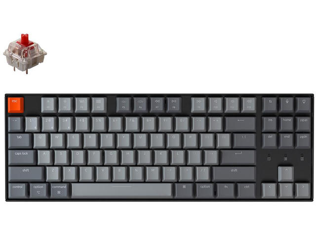 Клавиатури Keychron K8 Hot-Swappable TKL Gateron Red Switch White LED Gateron Red Switch ABS