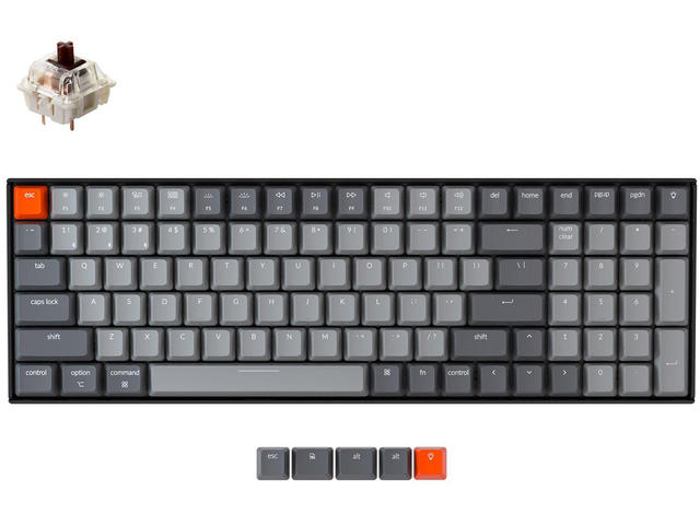 Клавиатури Keychron K4 Hot-Swappable Full-Size Gateron Brown Switch White LED Gateron Brown Switch ABS