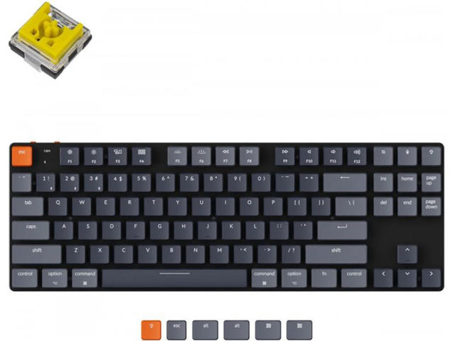 Клавиатури Keychron K1 SE TKL Hot-Swappable Low Profile Keychron Optical Banana Switch RGB Backlight, Aluminium and Plastic Frame