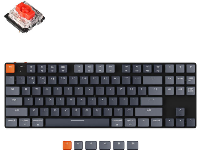 Клавиатури Keychron K1 SE TKL Hot-Swappable Gateron Low Profile Red Switch RGB Backlight, Aluminium and Plastic Frame
