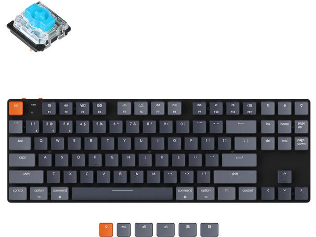 Клавиатури Keychron K1 SE TKL Hot-Swappable Gateron Low Profile Blue Switch RGB Backlight, Aluminium and Plastic Frame