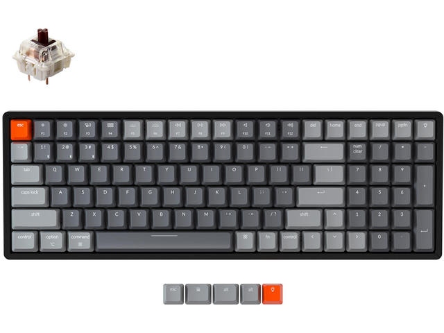 Клавиатури Keychron K4 Hot-Swappable Full-Size Gateron Brown Switch RGB Backlight, Aluminium Frame