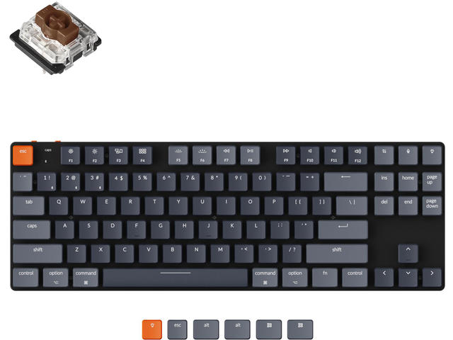 Клавиатури Keychron K2 Pro Hot-Swappable Keychron K Pro Mechanical Brown switch, RGB Backlight Aluminium Frame