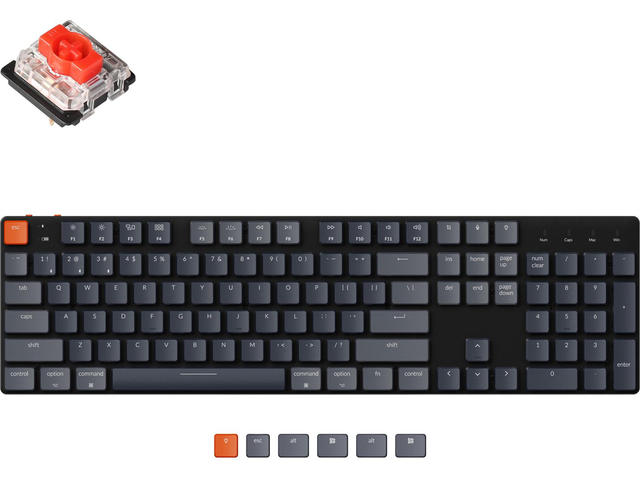 Клавиатури Keychron K5 SE Pro Full-Size Low-Profile Gateron(Hot Swappable) Red Switches RGB Backlight Aluminium Top