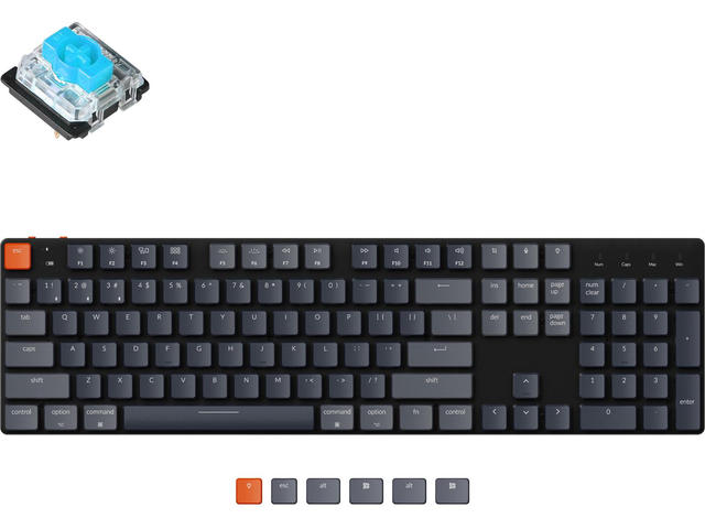Клавиатури Keychron K5 SE Pro Full-Size Low-Profile Gateron(Hot Swappable) Blue Switches RGB Backlight Aluminium Top