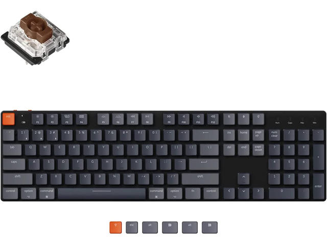 Клавиатури Keychron K5 SE Pro Full-Size Low-Profile Gateron(Hot Swappable) Brown Switches RGB Backlight Aluminium Top