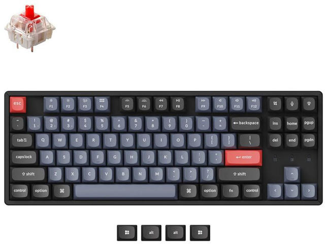 Клавиатури Keychron K8 Pro TKL Gateron G Pro(Hot Swappable) Red Switch RGB Backlight Aluminium Frame