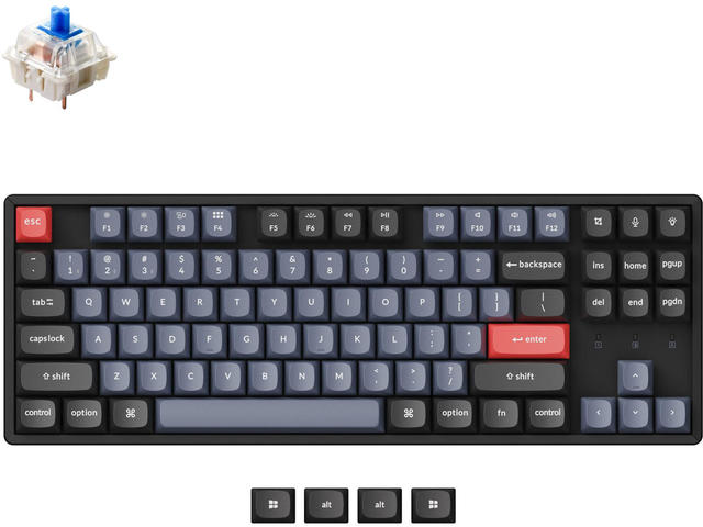 Клавиатури Keychron K8 Pro TKL Gateron G Pro(Hot Swappable) Blue Switch RGB Backlight Aluminium Frame