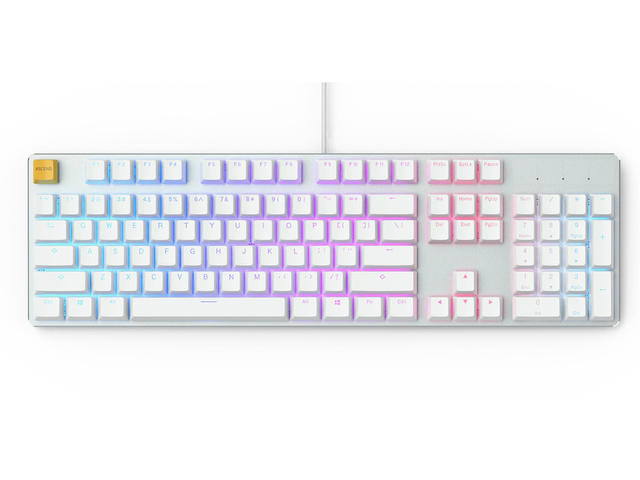 Клавиатури Glorious White Ice GMMK RGB Full Size, Gateron Brown US Layout