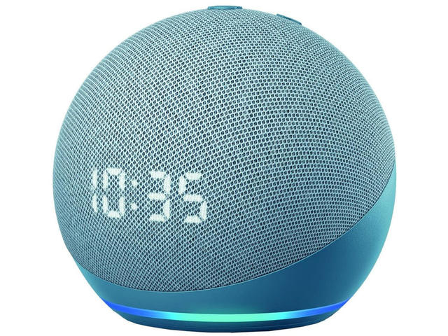Колони Amazon Echo Dot 4 blue, с часовник