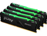 Оперативна памет 128GB (4x 32GB) 3200MHz DDR4 Kingston FURY BEAST RGB Kit